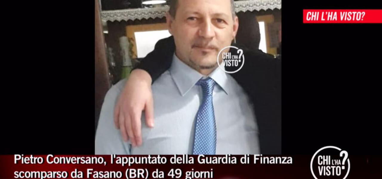 Pietro Conversano, chi è finanziere scomparso da tre anni di cui si occupa Chi l'ha visto? Pietro Conversano, chi è finanziere scomparso da tre anni di cui si occupa Chi l'ha visto?