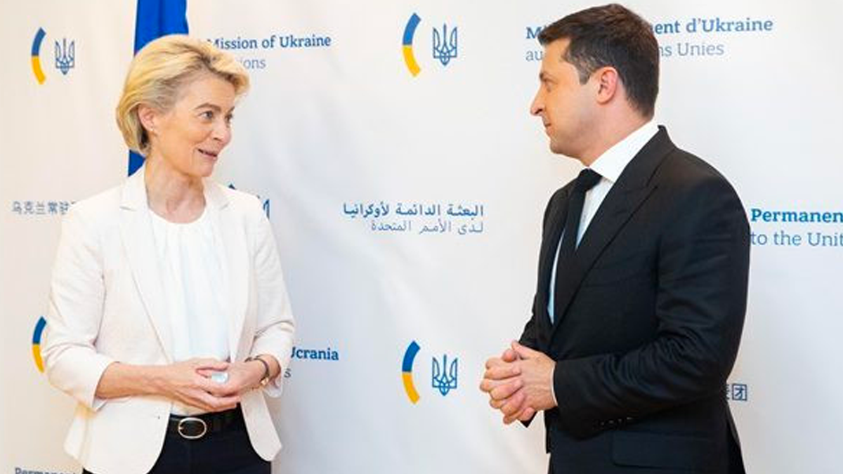 vonderleyen-zelensky Ucraina, Zelensky domani incontrerà Ursula Von Der Leyen a Kiev