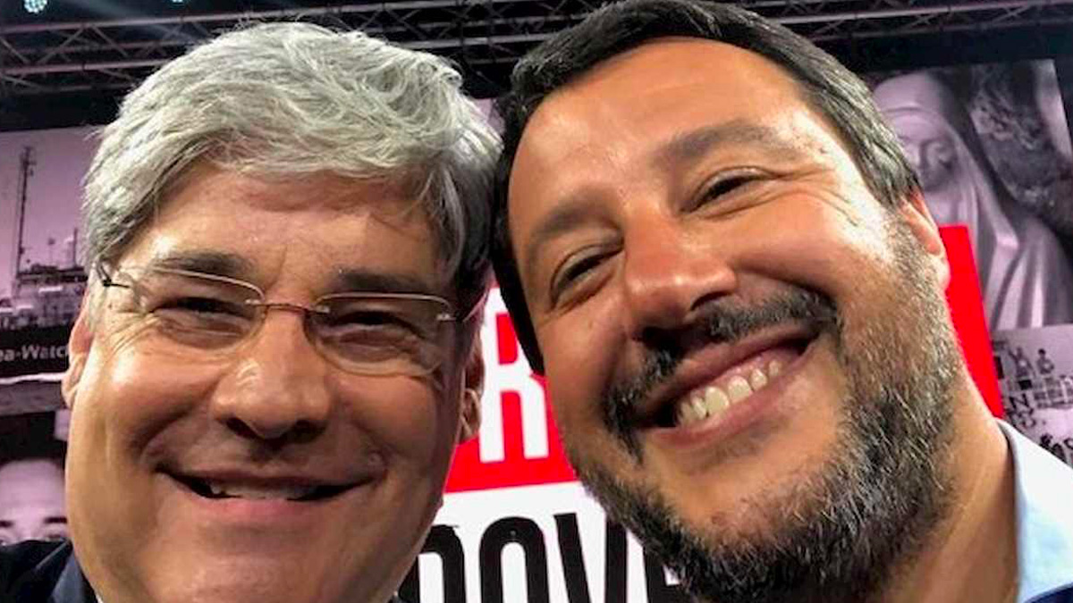 del-debbio-salvini "Dritto e Rovescio", questa sera alle 21.25 su Rete 4: Giorgia Meloni e Matteo Salvini ospiti di Del Debbio