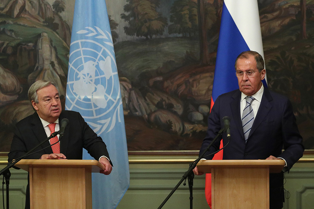 aA99I6894 Al G20 l'atteso incontro Lavrov-Guterres sull'accordo sul grano