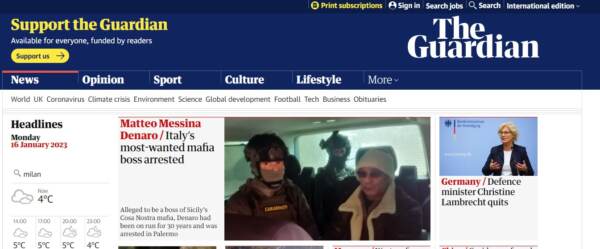 L'arresto di Messina Denaro è l'apertura di tutti i siti internazionali