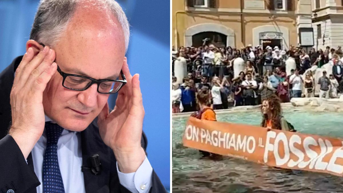 Blitz alla Fontana di Trevi, Gualtieri: "Causa giusta ma non è questa la forma, abbiamo buttato 300mila litri d'acqua"