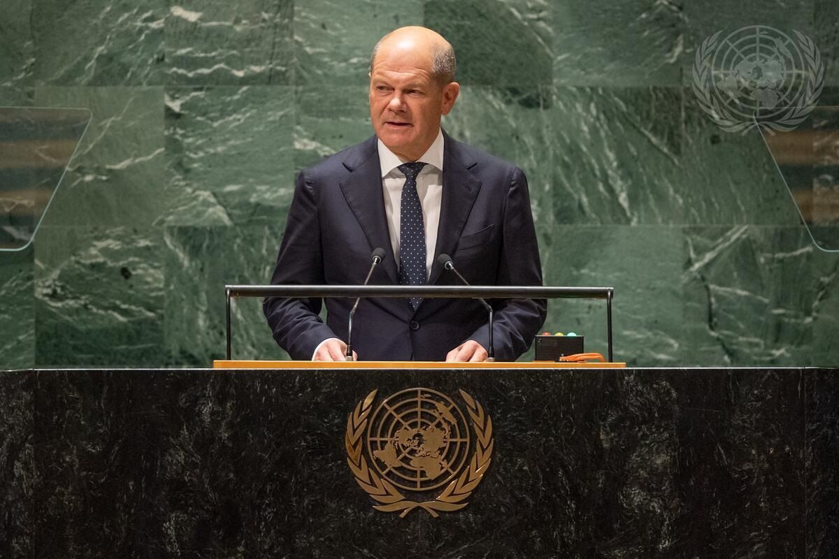 Scholz all'Onu: "Putin può far finire la guerra con un solo ordine"