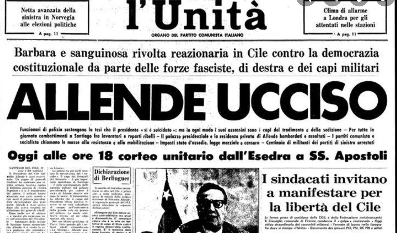 La forza viva della rivoluzione: il Cile di Salvador Allende