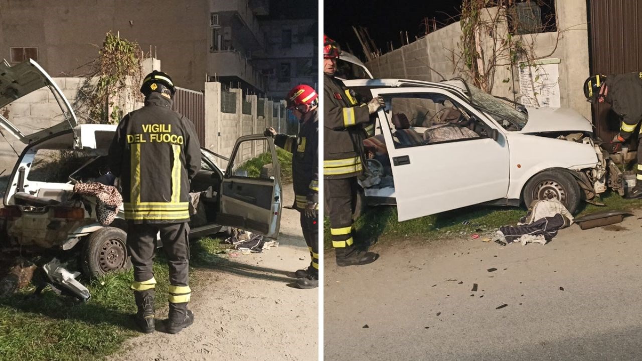 Auto contro un pilastro dopo la festa di compleanno: morta una coppia di 23enni, lui non aveva la patente