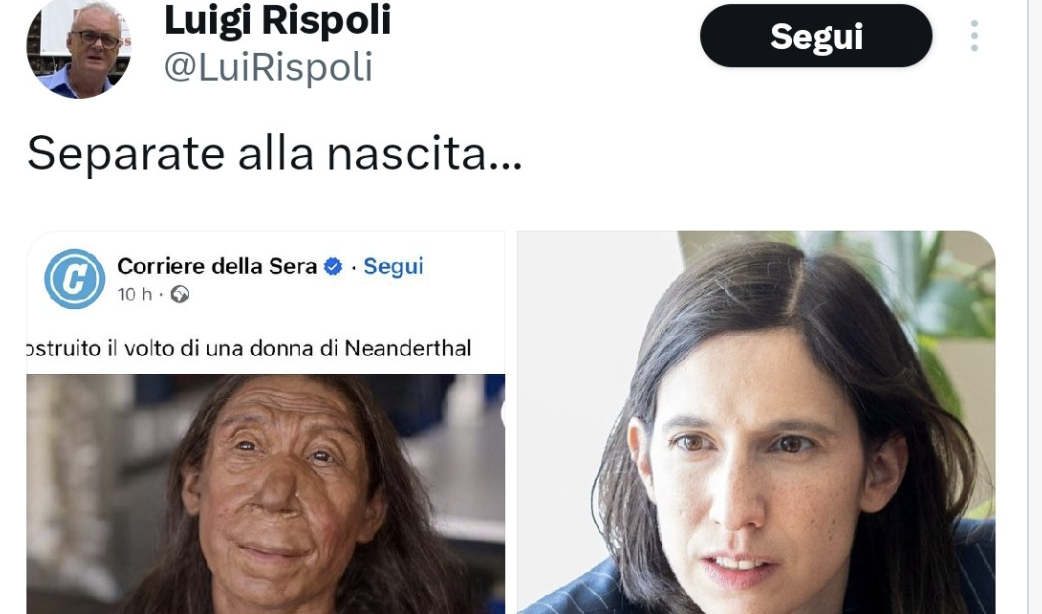 Dirigente di Fdi paragona Elly Schlein a una Neanderthal: scoppia la polemica