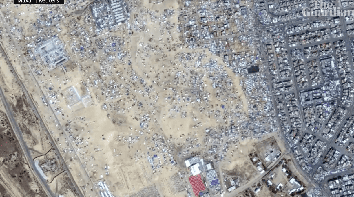 Rafah, al-Mawasi, Khan Younis: i satelliti mostrano il nuovo dramma di 600 mila nuovi sfollati di Gaza