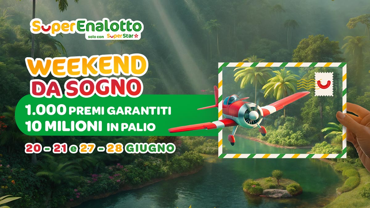 “Weekend da sogno”: SuperEnalotto apre l’estate con un’iniziativa da 10 milioni di euro