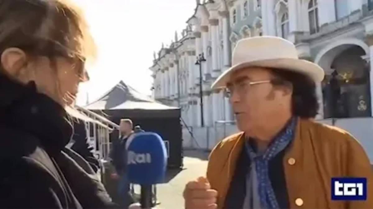 Albano a San Pietroburgo canta “Felicità” per una guerra che (non) c’è