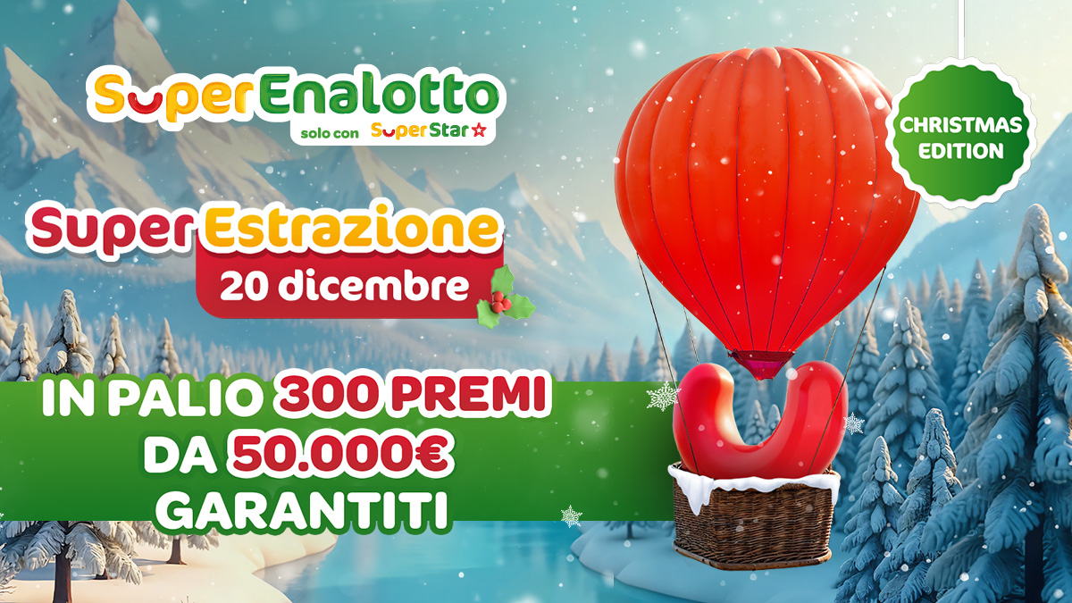 Andreana La magia dell’inverno è in arrivo con la SuperEstrazione: 300 premi da 50.000€