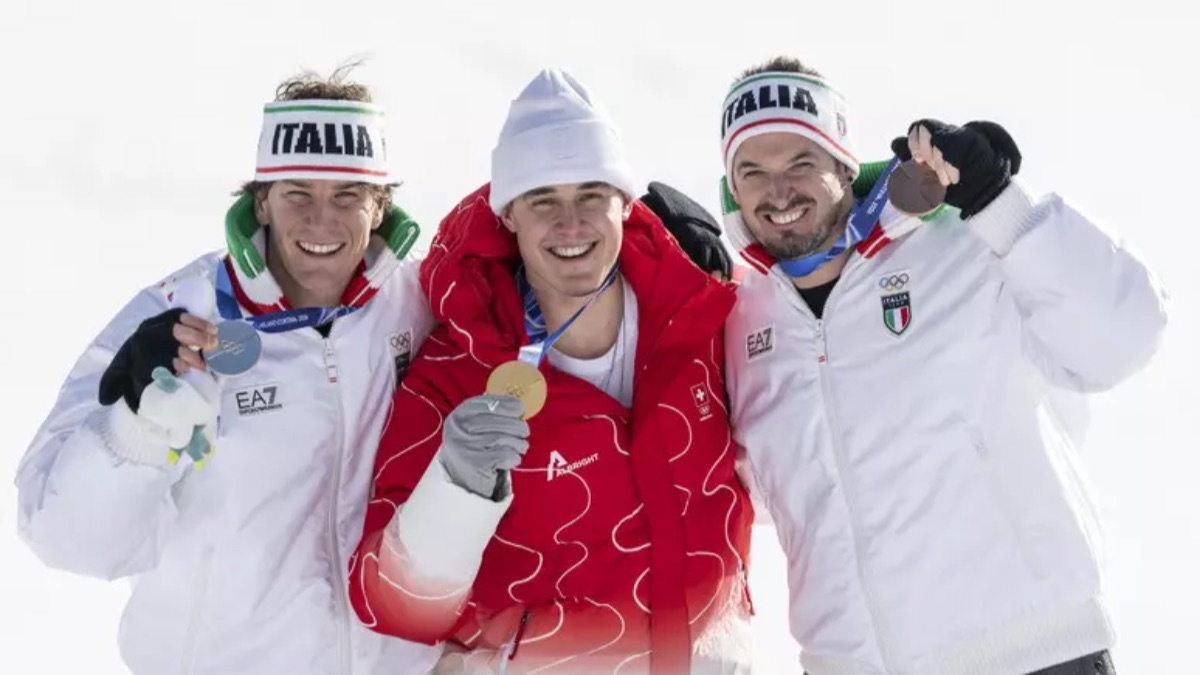 Doppio podio azzurro nella discesa libera, oro allo svizzero Von Allmen