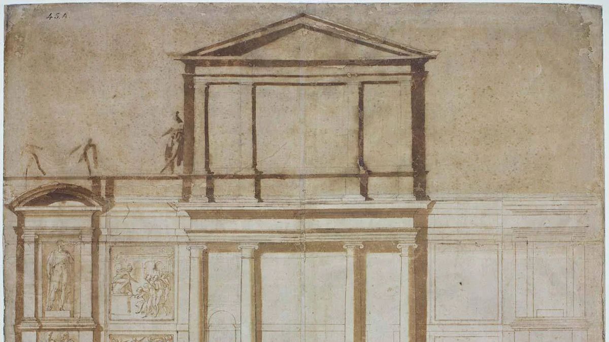 A Firenze ‘il primo progetto della facciata di San Lorenzo’, il disegno di Michelangelo figlio di una storia travagliata 